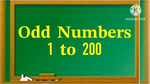 Odd Numbers/Odd Numbers 1 to 200/1 to 200 Odd Numbers/List of Odd Numbers/#oddnumbers