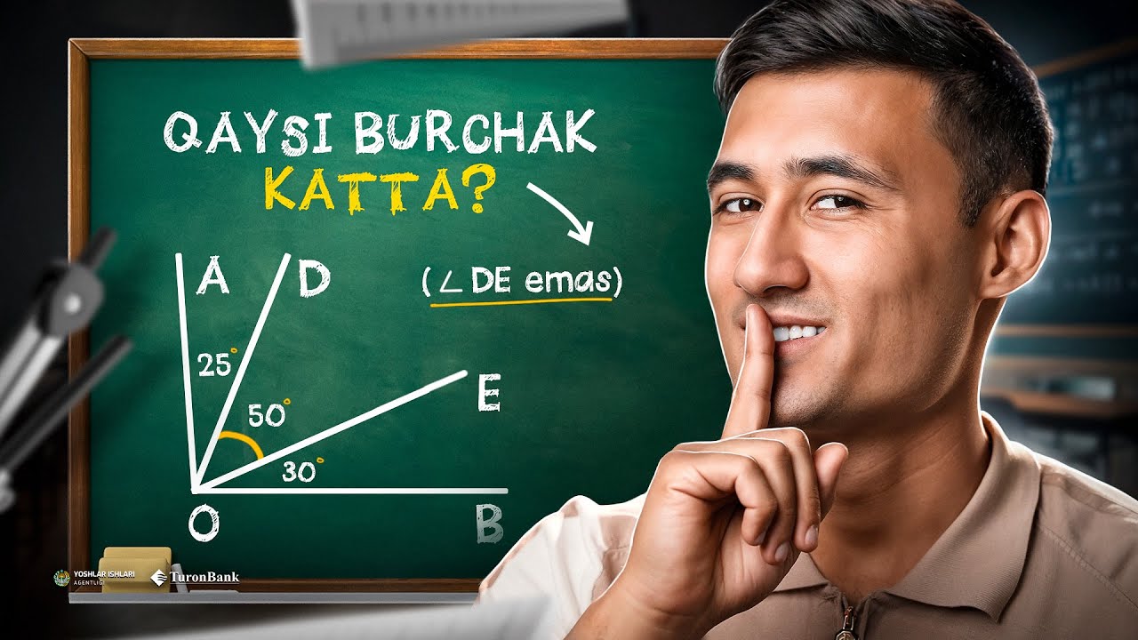 Burchak turlari | 7-sinf Geometriya #3