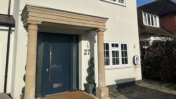 Working The Weekend. Lead Capping To A Stone Portico.