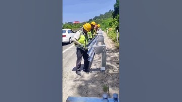 Highway Guardrail Installation and Construction - Good tools and machinery make work easy