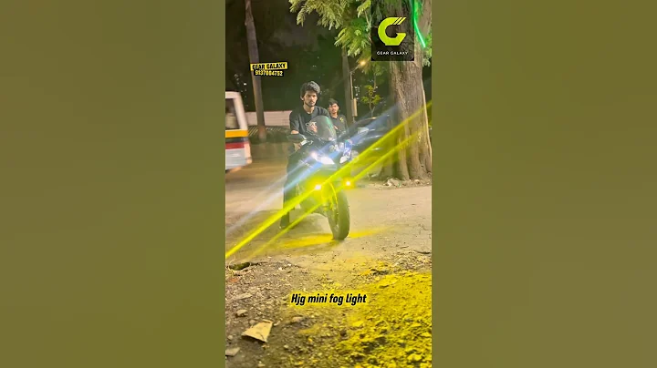 Installing hjg mini fog light in yamaha r15 v3 ,yellow & white light gear galaxy parel mumbai