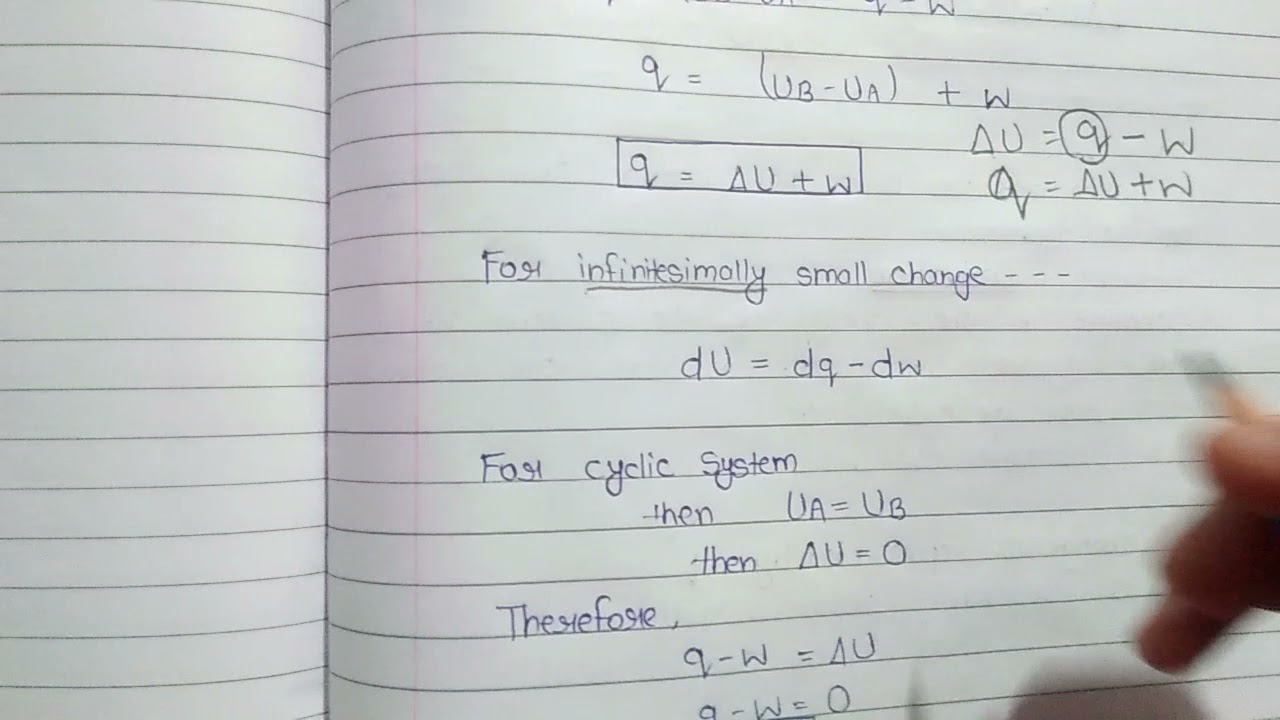 What is First law of thermodynamics?write it's mathematical expression?Easily explained !!
