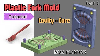 How to Create Cavity and Core in SolidWorks  Plastic Fork Mold