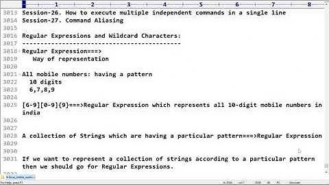 Session 28 Regular Expressions and Wild card Characters Theory