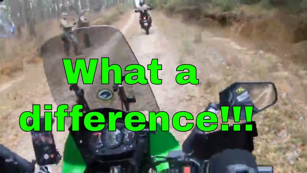 KLR off road first time after KLX Needle Kit and JNS foot peg lowering