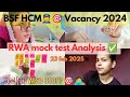 Bsf HCM 👮 23rd rwa mock 🎯 analysis, section wise score 😱|How to focus on ques.#bsf #rwa#hcm