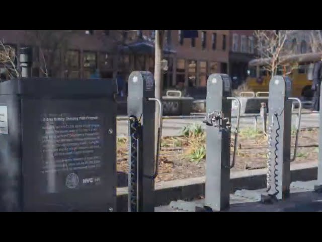 City Unveils E Bike Charging Stations In Manhattan