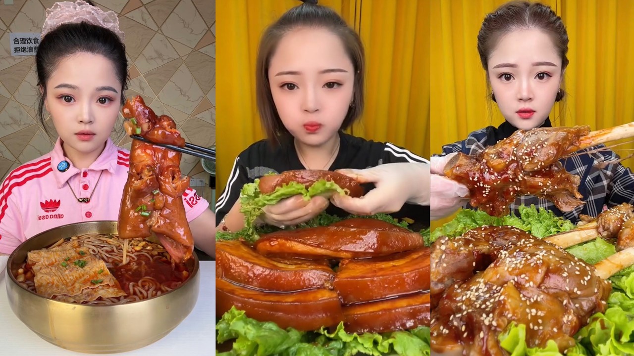 ASMR MUKBANG | Red Braised Pork Belly 