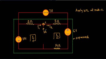 Supermesh Analysis : Example 3