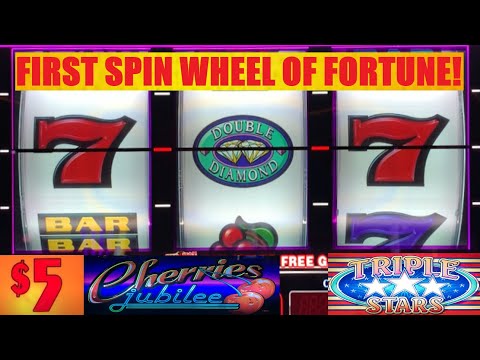First Spin Wheel of Fortune Bonus! $15 spins on HIGH LIMIT Cherries Jubilee! Red Hot jackpots!