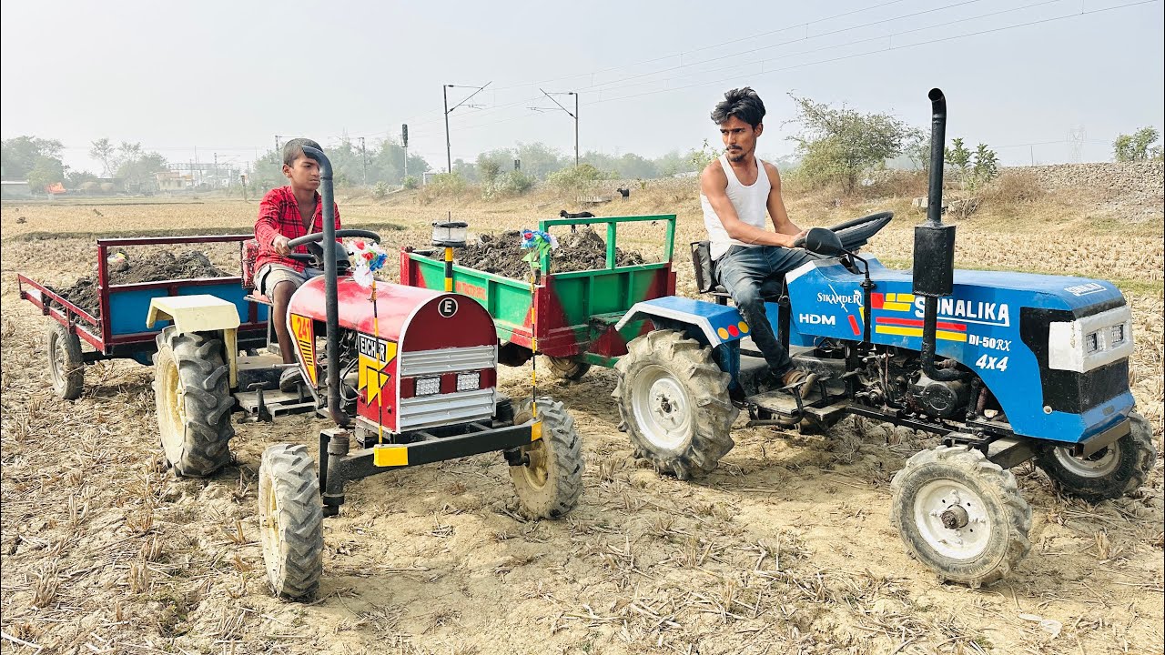 We Brought Over Load Fertilizer On The Eicher and Sonalika Tractor | Tractor Video | Jcb | Jcb Video
