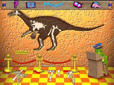 Scholastic's The Magic School Bus Explores in the Age of Dinosaurs : Skeleton  (Windows game 1996)