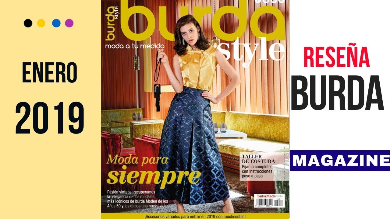 Resena Revista Burda Style Enero 19 Con Dibujos Tecnicos Youtube