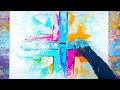 ABSTRACT ART PAINTING Demo With Acrylic Paint and Palette Knife | Bruma