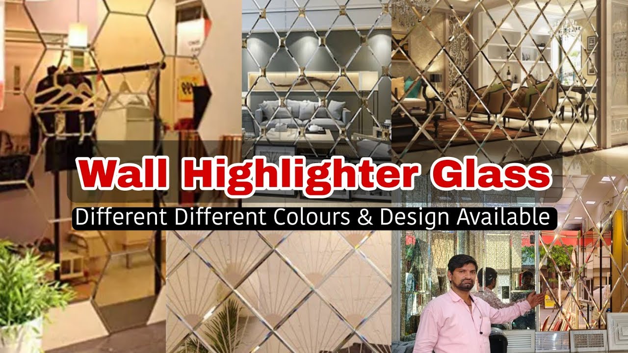 Bevelled Wall Glass Mirror Panelling Wall Highlighter Glass Design 