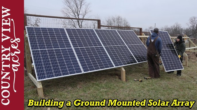 EG4 BrightMount Solar Panel Ground Mount Rack Kit | 4 Panel Ground Mount |  Adjustable Angle