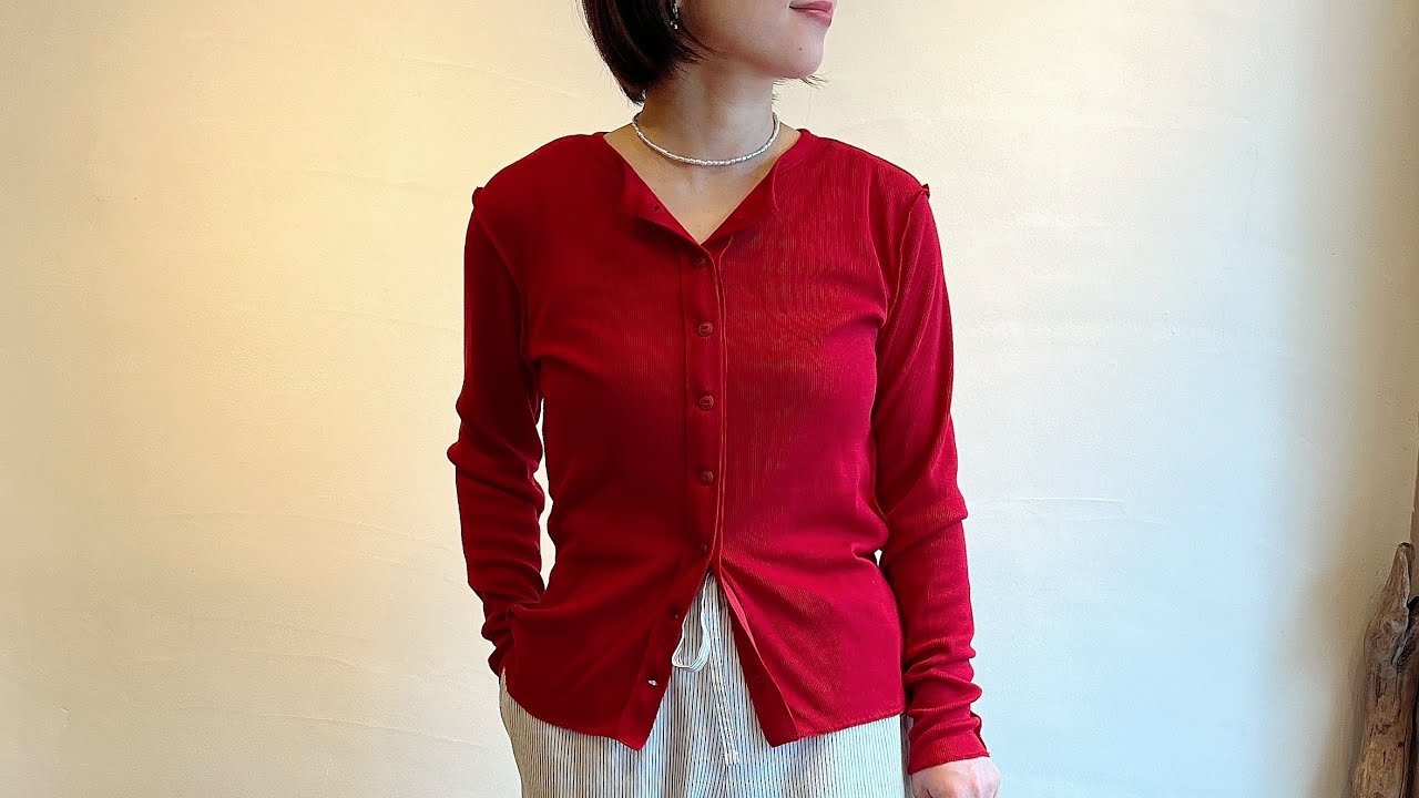 MEYAME / Soft Rib Side-Line Stitch Cardigan - YouTube