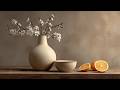 Minimalist Spring Still Life with Blossoms &amp; Citrus Frame TV Art Screensaver