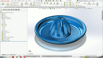 Solidworks Citrus juicer tutorial #9 (Advanced cut)