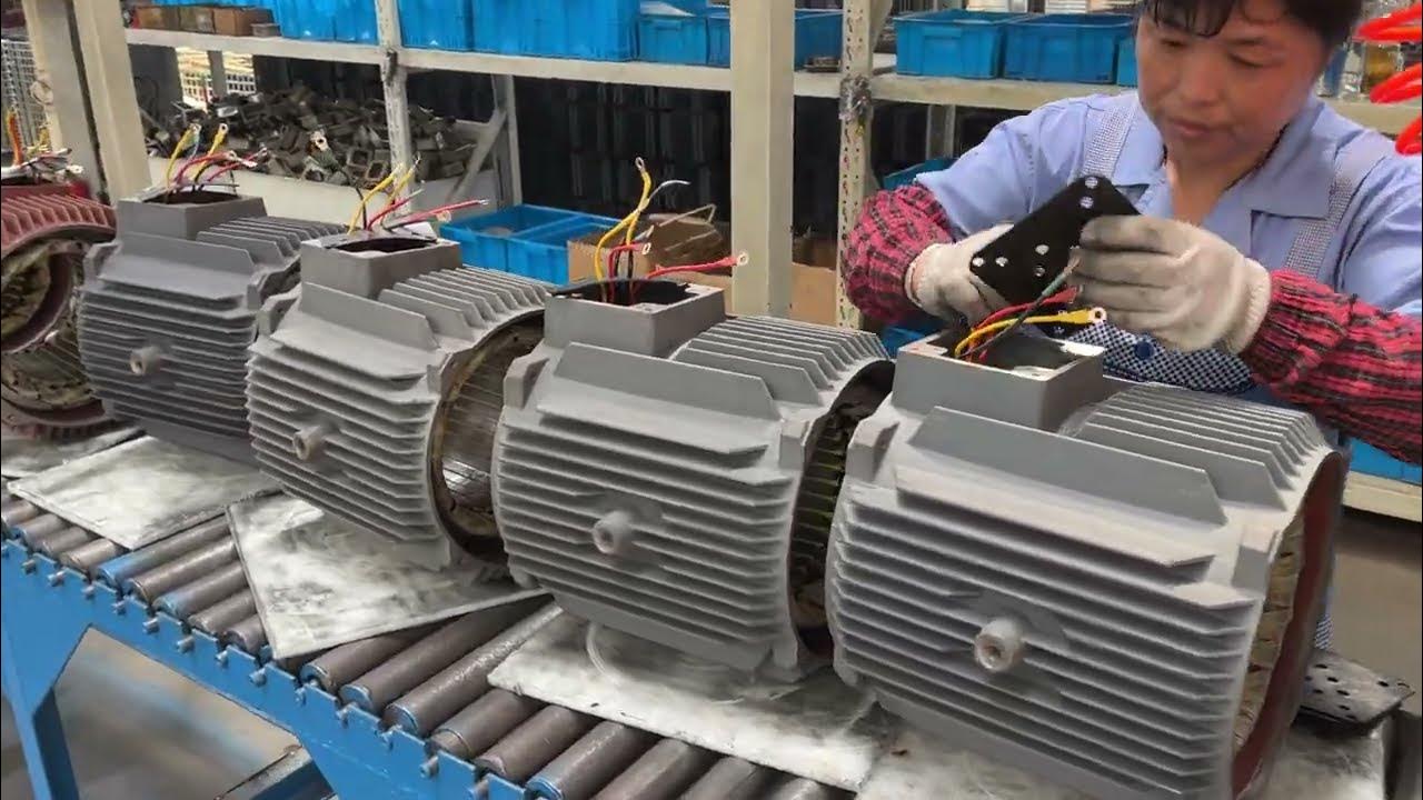 electric motor manufacturing processing,how to make stator housing