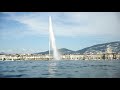 Rhône and Arve  - Geneva Jonction - fountain - Jet d&#39;eau de Genève - Slacklining - Longline