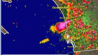 San Diego county wildfire composite reflectivity radar