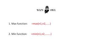 MAX MIN | Excel | Wizy Owl