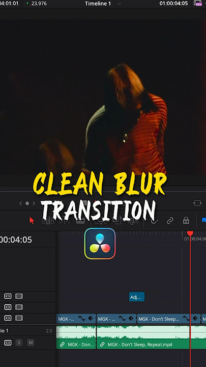 Clean blur transition in Davinci Resolve (music video transition)