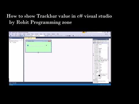 How to show Trackbar value in c# visual studio by Rohit Programming zone