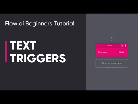 Flow.ai Beginners Tutorial - Text Triggers