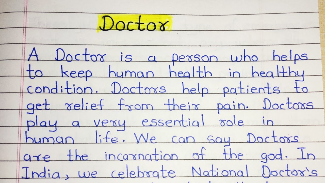 essay doctor meaning in english