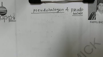 Pseudohalide, P Block element,Part-05,Mr.Pappu Bhowmick