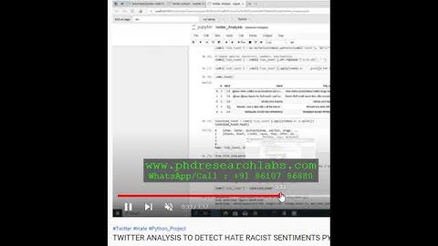 TWITTER ANALYSIS TO DETECT HATE RACIST SENTIMENTS PYTHON PROJECT