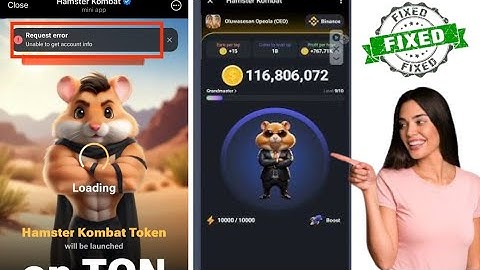 Fix Hamster Kombat Request Error Problem| Hamster Kombat Unable to get account info problem solve