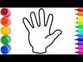 How to draw hand - Drawing and Coloring for Kids