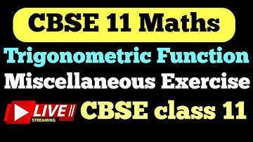 Class 11 Maths Chapter 3  Trigonometric Functions  Miscellaneous Exercise @studypointpro