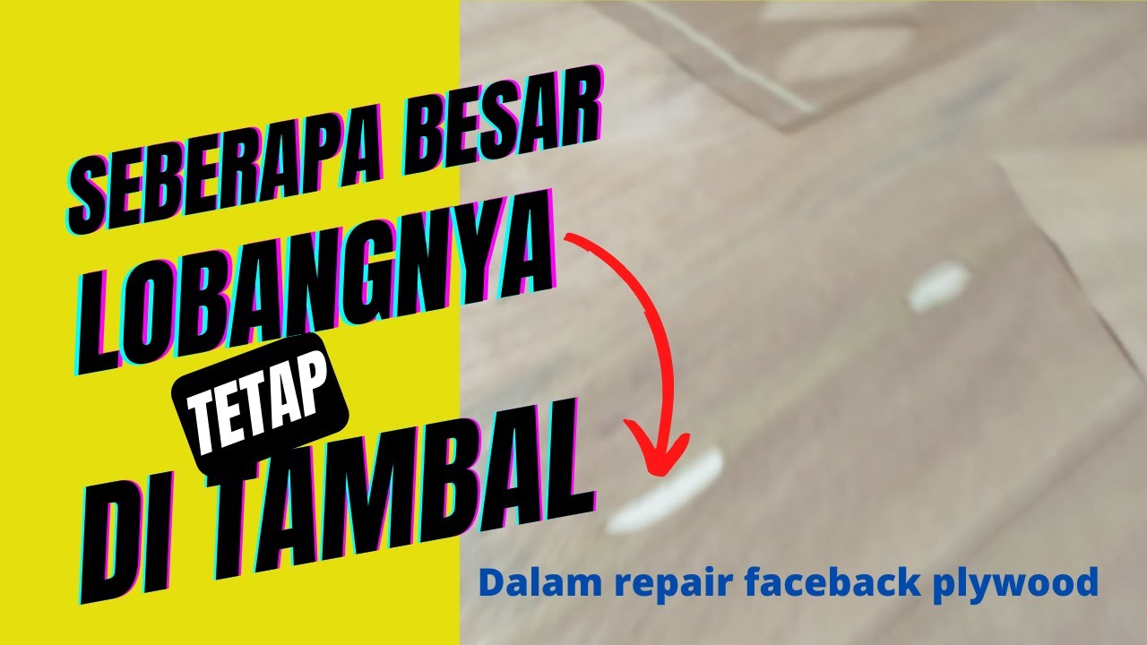 Proses repair veneer faceback plywood yang banyak lobangnya
