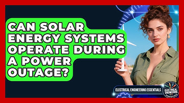 Can Solar Energy Systems Operate During a Power Outage? | Electrical Engineering Essentials News