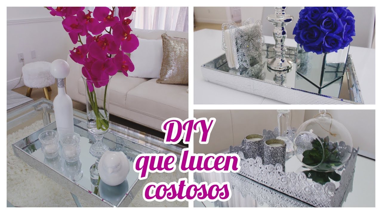 DIY/ BANDEJAS LUJOSA CON ESPEJOS MINI MOSAICO  ELEGANTES PARA TU HOGAR PARTE 2