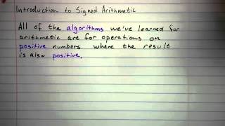C.2.1 - Introduction to Signed Arithmetic
