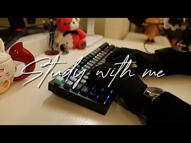 real time study with me 🍵  | mechanical keyboard typing asmr | like typing on marbles, creamy, thockのサムネイル