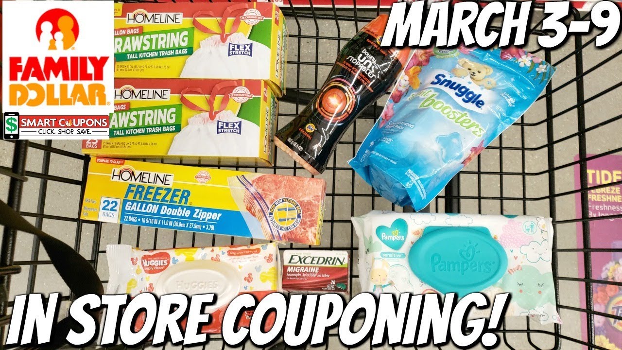 FAMILY DOLLAR IN STORE COUPONING! 3/3/193/9/19 1.41 TRASH BAGS