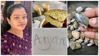 Akkarai Beach Vlog | Fresh fish shopping | Clams cooking 🐌🐟