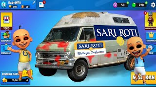 MOBIL VAN HANTU SARI ROTI UPIN IPIN DI GAME STUMBLE GUYS - LAGU ROTI SARI ROTI