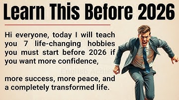 Don’t Enter 2026 Without These 7 Life Changing Hobbies 🔥 || Graded Reader || Learn English 😱