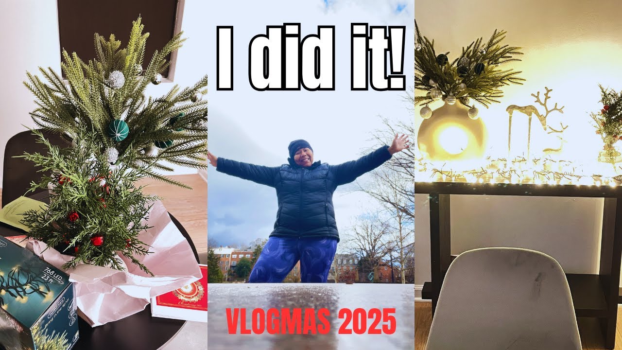 Vlogmas day 6: I finished a 30-day walking challenge | holiday decorating & what’s next