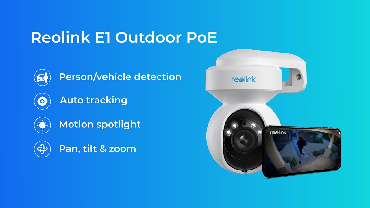 Reolink E1 Outdoor PoE  4K 8MP PTZ PoE Camera with Auto Tracking and Smart  Detection🤸‍♀️ 