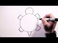 How to Draw Sea Turtle - Draw Easy | Freehand Easy-to-Follow Drawings