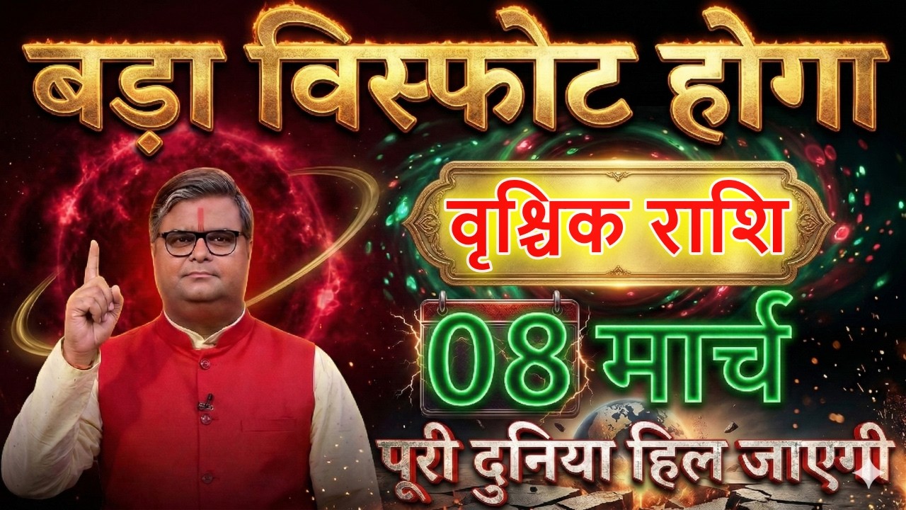 वृश्चिक राशि वालों 08 मार्च 2026: धरती थर-थर काँपेगी ! 3 भयंकर घटनाएं होंगी 😱@