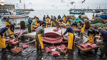 Cá Ngừ Khổng Lồ Nặng 9 Tấn - Ngư Dân Xẻ Thịt Chia Cho Cả Làng Ăn Không Hết | Quái Vật Biển
